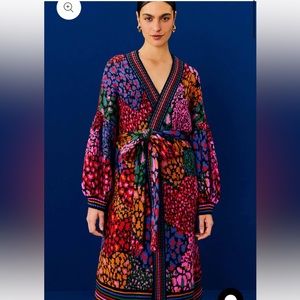 NWT Farm Rio Rainbow Hearts Cardigan Sweater size medium